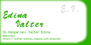 edina valter business card